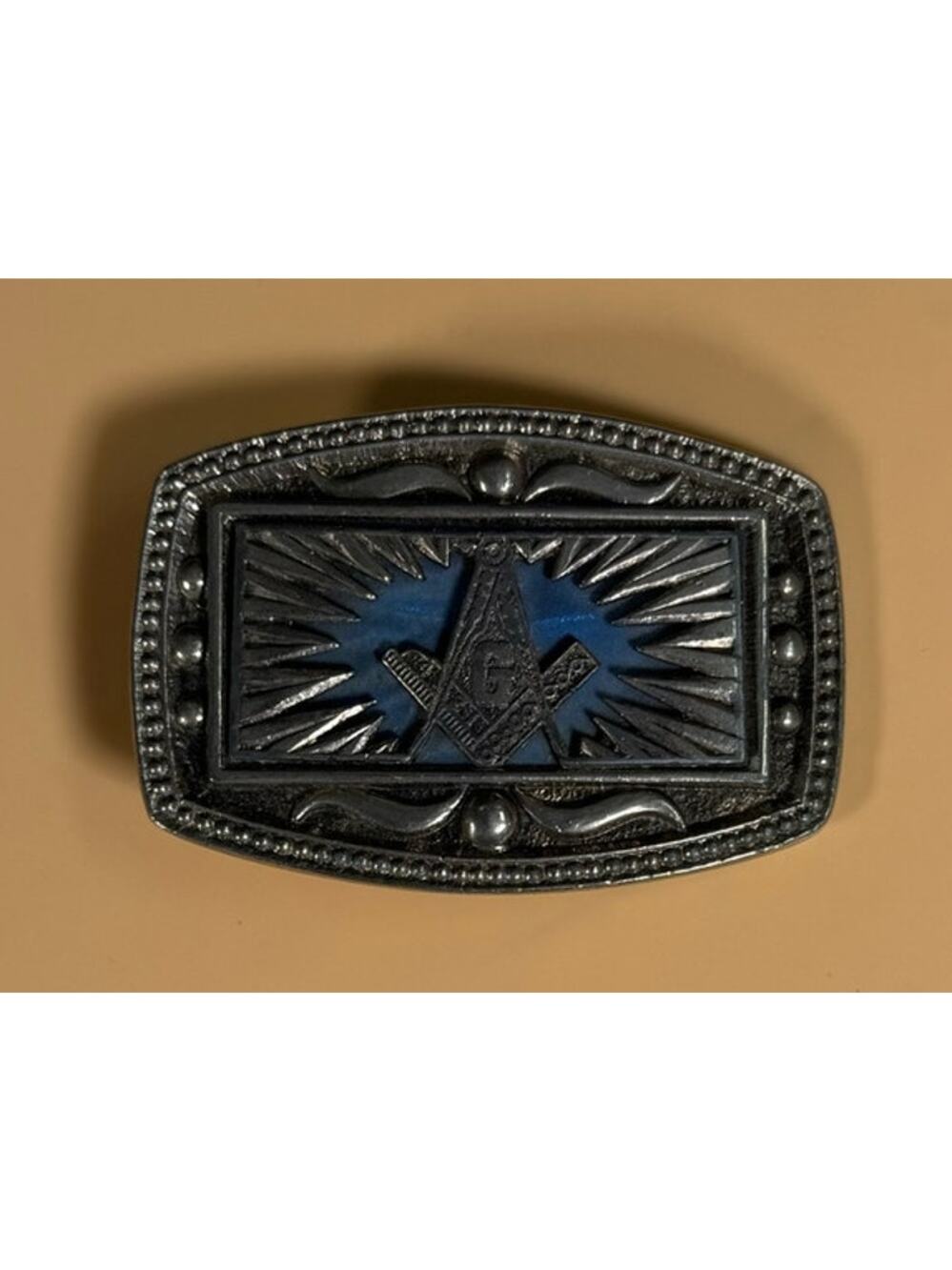 Vintage Masonic Belt Buckle Metal Collectible